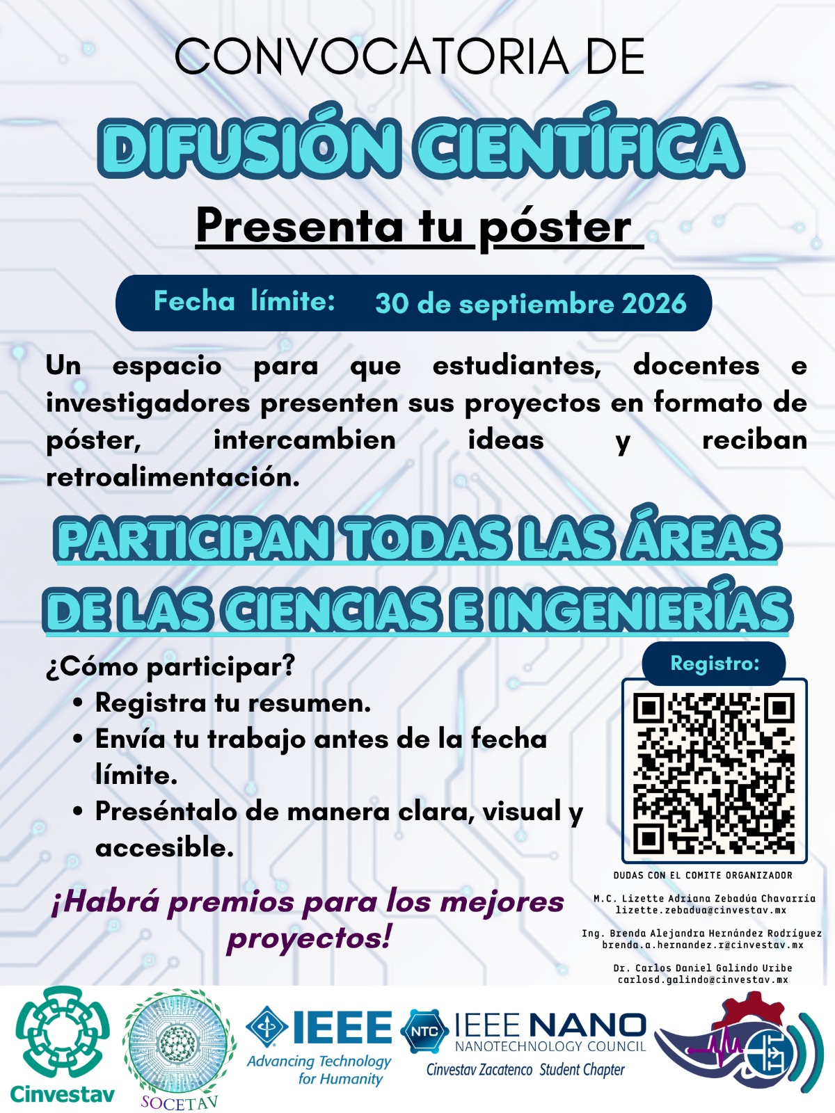 Convocatoria de difusión científica: Presenta tu póster