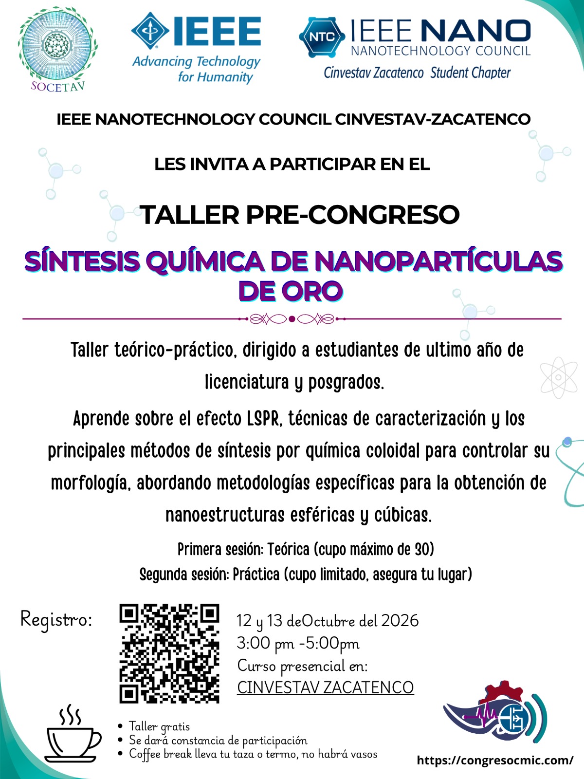 Taller: Síntesis química de nanopartículas de oro