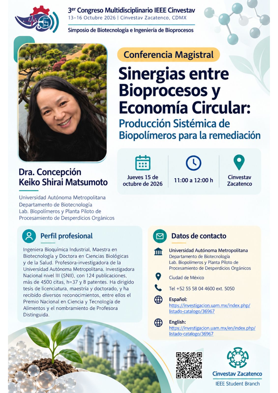 Dra. Concepción Keiko Shirai Matsumoto: Sinergias entre bioprocesos y economía circular